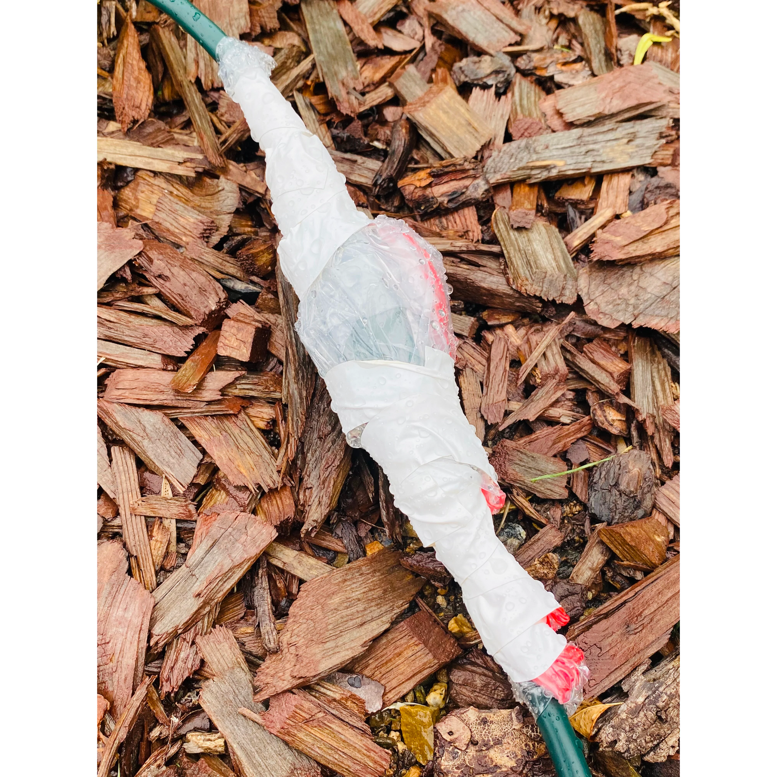 Using Plastic Bags to Cover Outdoor Extension Cords