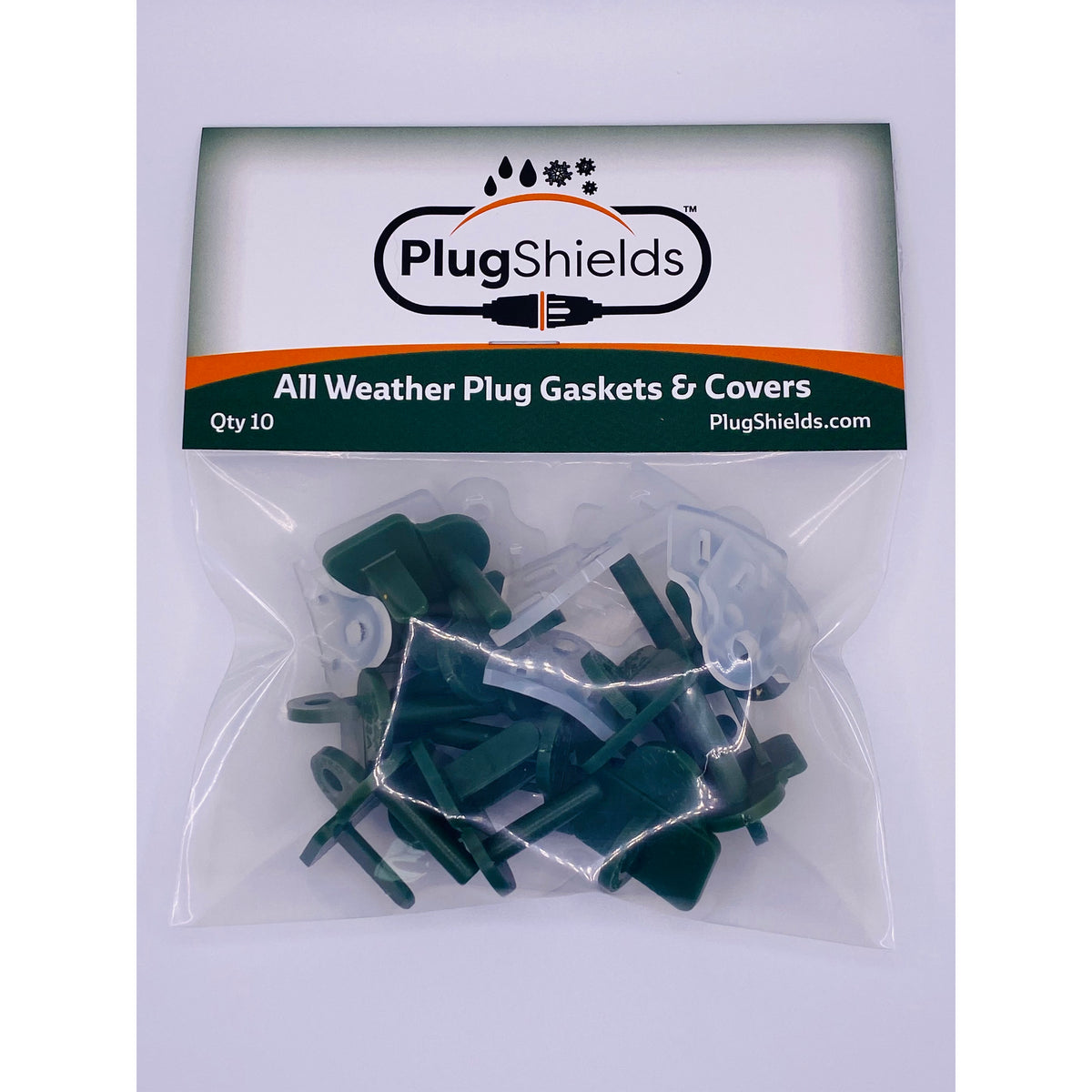 Weatherproof Extension Cord Gaskets and Plug Covers (Combo Packs) 50 / Green